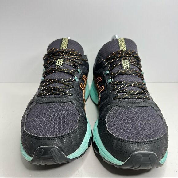 Asics Gel Venture 7 Running Shoes in Black Orange Pop 9 Wide - Picture 2 of 9